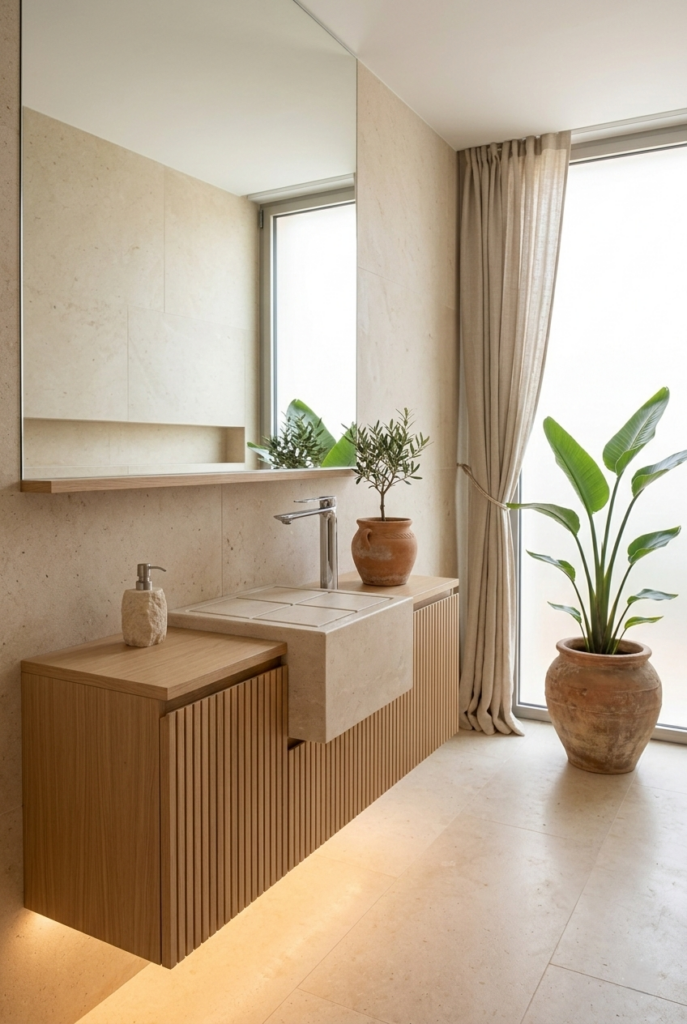 Lavabo de piedra natural Kubik